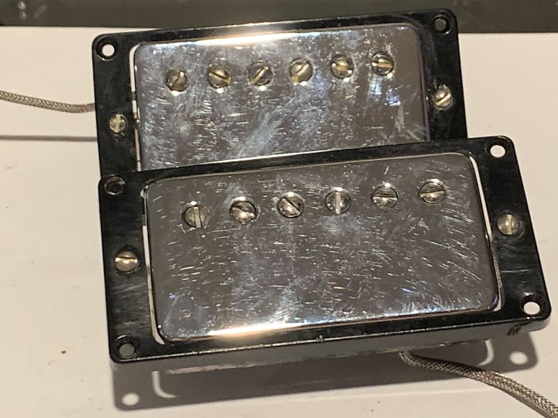 Gibson USA Tar Back Super Humbucker Pickup Set w/ Trim Rings Reverb