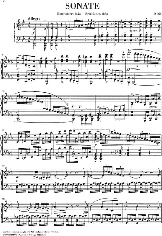 Piano Sonata C minor D 958 image 1