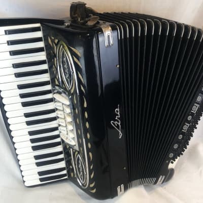 5679 - Black Excelsior Mod.308 Piano Accordion LMM 41 120