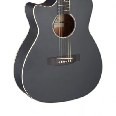 Stagg Cutaway Acoustic-electric auditorium Guitar, black, left-handed model for sale