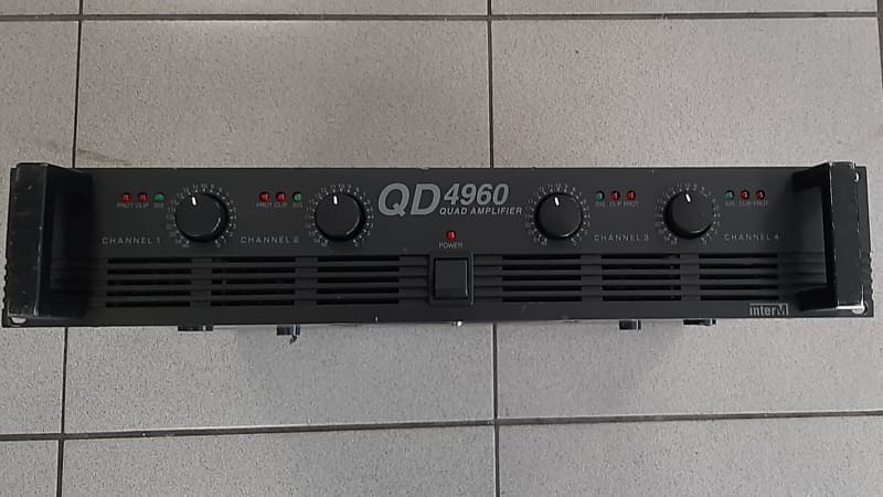QD-4960 Amplificador 4 canales 170 watts por canal 8 ohms INTER M