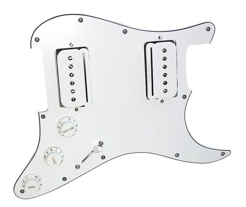 920D Custom Seymour Duncan P-Rails Loaded HH Pickguard White