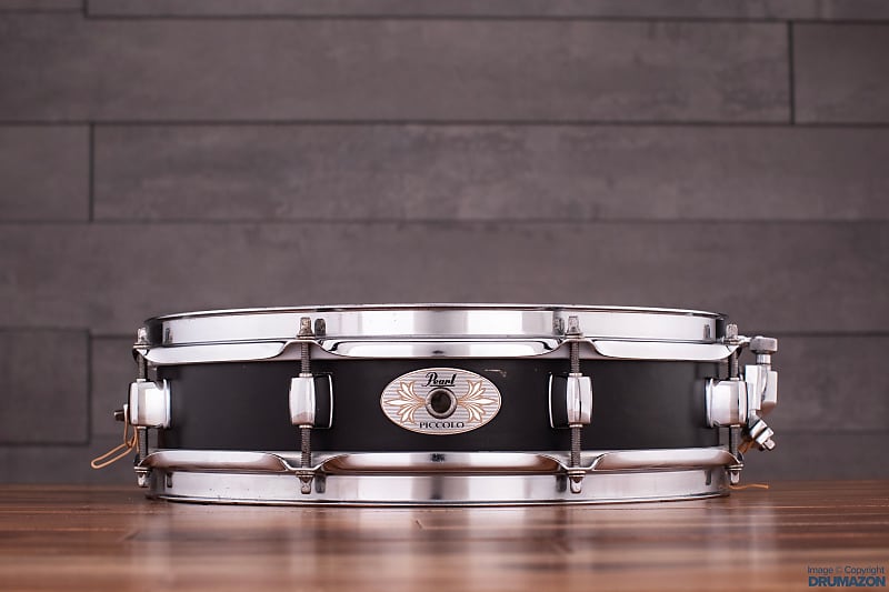Pearl 13 X 3 Steel Piccolo Snare Drum, Black Lacquer (Pre Loved) image 1