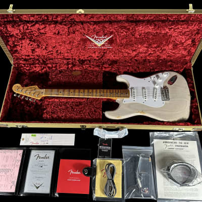 2024 Fender Stratocaster Fat 54 Custom Shop 70th Anniversary Limited Edition Relic ~ Aged White Blonde image 12