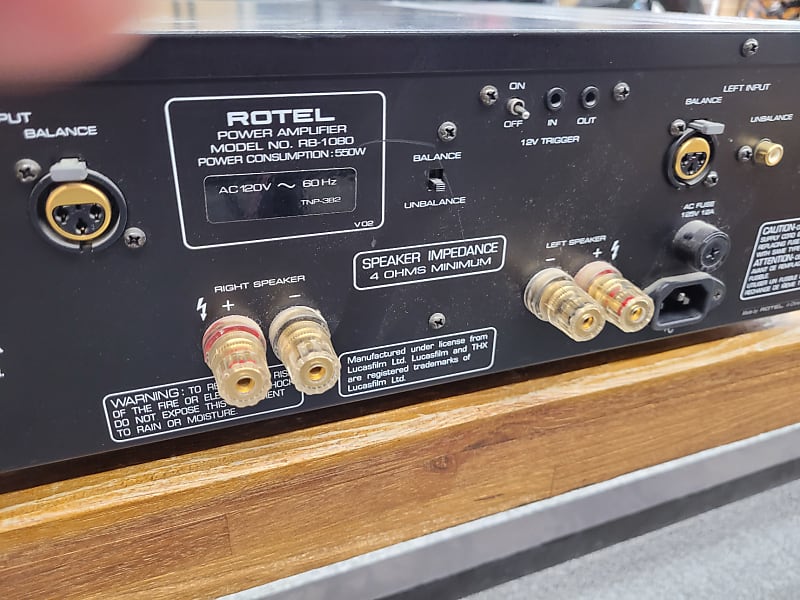 Rotel RB-1080 Stereo Power Amp Black | Reverb