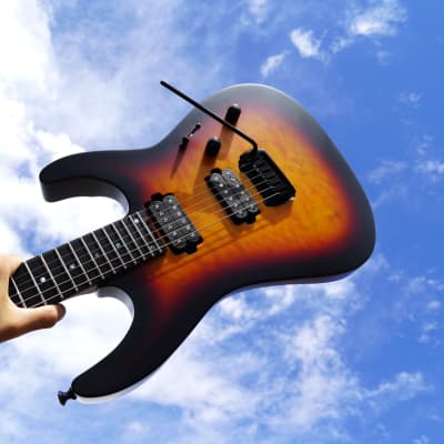 ESP USA M-II GT 3-Tone Sunburst 6-String Electric Guitar w/ Black Tolex Case(2022) image 1