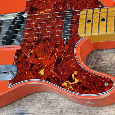 MyDream Partcaster Custom Built - Fiesta Red Relic'Art Hepcat image 4