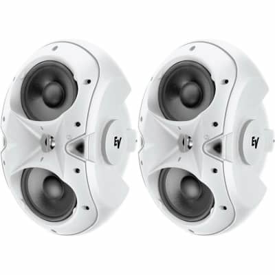 Electro Voice EVID 4.2W 4 in Two Way Surface Mount Speakers White Pair (Used) image 2