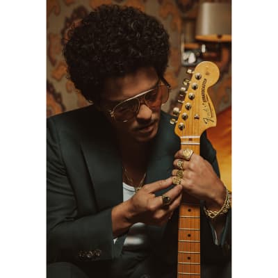 Fender Bruno Mars Stratocaster,  Mars Mocha Electric Guitar image 11