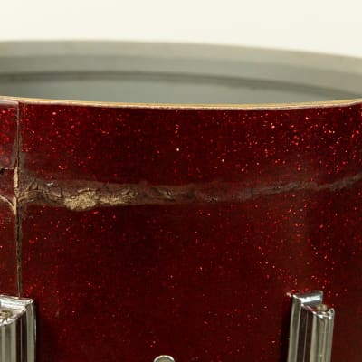 1960s Rogers Tower Sparkling Red Pearl Drum Set image 12