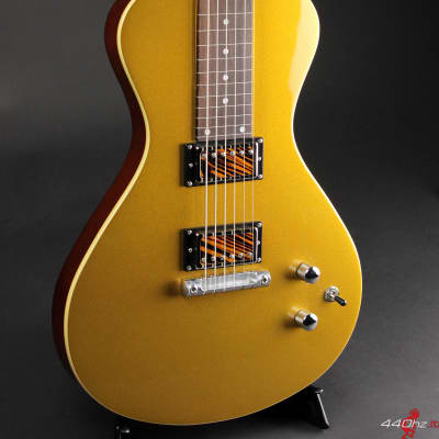 Asher Electro Hawaiian Junior Lap Steel Guitar Gold Top with Custom Firestripe Pickups - NEW Model! imagen 2