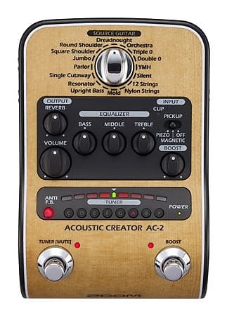 Zoom AC-2 Acoustic Creator Pedal With Sound Modelling And DI Box image 1