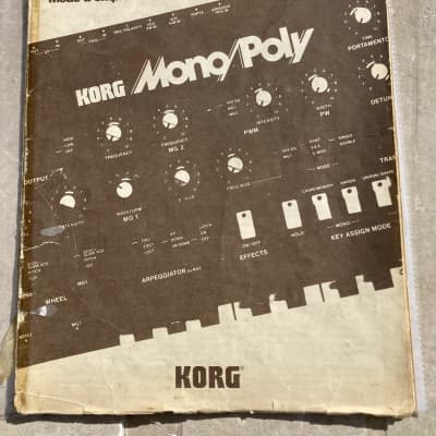 Korg Mono/Poly Owner’s Manual EN/FR/DE Original