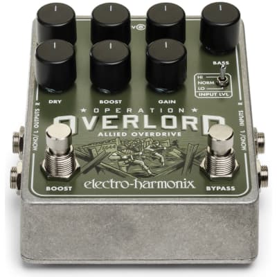 Electro-Harmonix EHX Operation Overlord Allied Overdrive Multi-Instrument Effects Pedal image 2