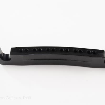 12-String Stop Tailpiece in Chrome, Black and Gold - Black image 2