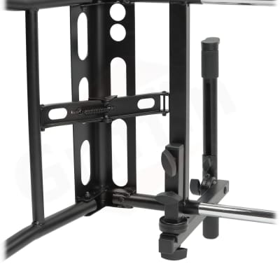 Keyboard Stand DJ Workstation Table Top Piano Holder 2-Tier Double Studio Mount image 7