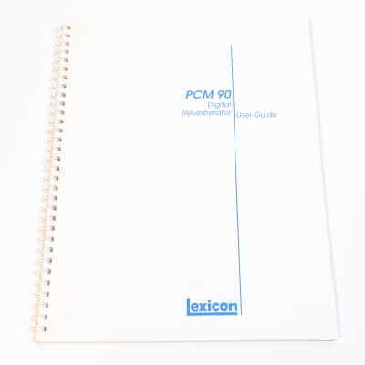 Lexicon PCM 90 & Dual RVB Algorithm Card User Guide Manual Pair image 2