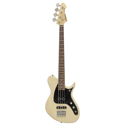 Aria Electric Bass Guitar See Through Vintage White for sale