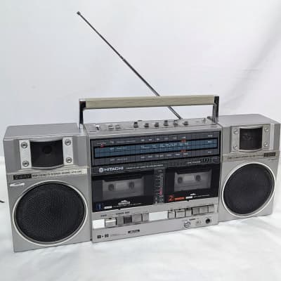 Vintage Hitachi TRK- W55H Dual Cassette Boombox / Ghetto | Reverb