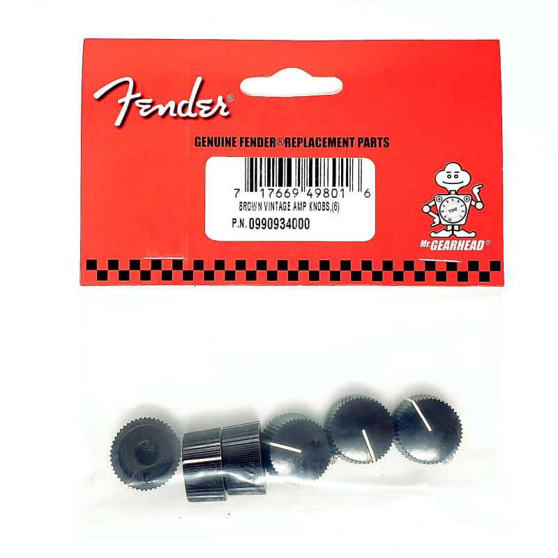 FENDER PURE VINTAGE “RADIO” AMPLIFIER KNOBS – DARK BROWN