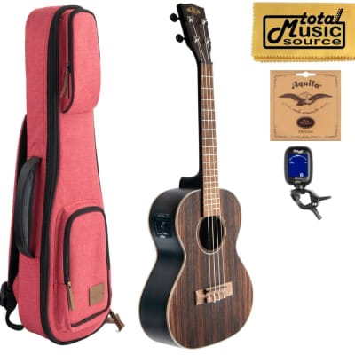 Kala KA-BG Mahogany Baritone Ukulele with Red Sonoma Case Bundle