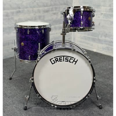 Gretsch Broadkaster 3pc Drum Set 22/12/16 Purple Marine Pearl image 4