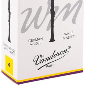 Vandoren CR164T White Master Traditional Bb Clarinet Reeds - Strength 4 (Box of 10)