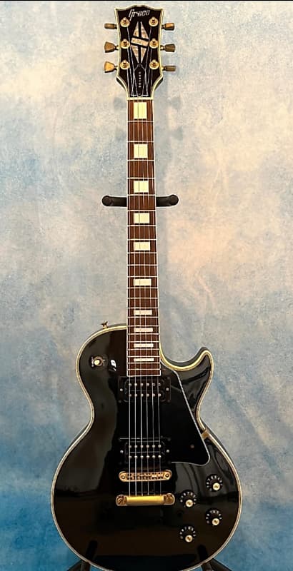 Greco EG-500 1977 Black Les Paul Custom Made in Japan | Reverb