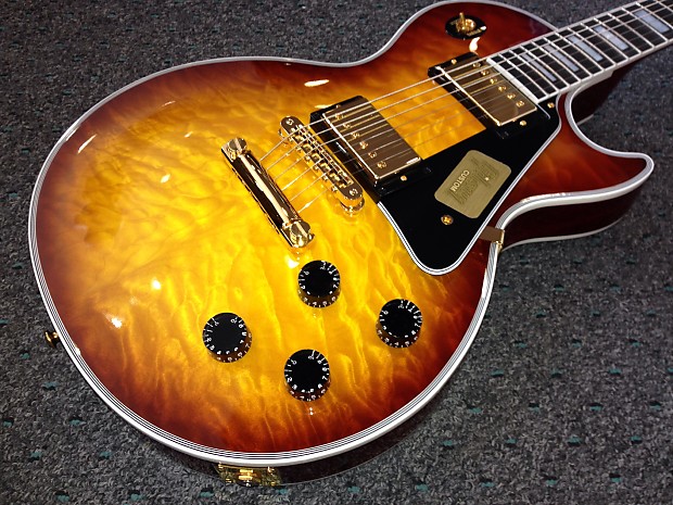 BRAND NEW LIMITED Gibson Les Paul Custom Quilted Iced Tea Burst guitar image 1