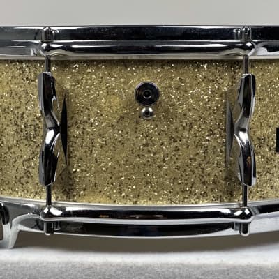 Premier 18/12/14/14/5x14" 1960's VIDEO Vintage "C58" Gold Sparkle Drum Set - Owned by Charlie Persip image 12