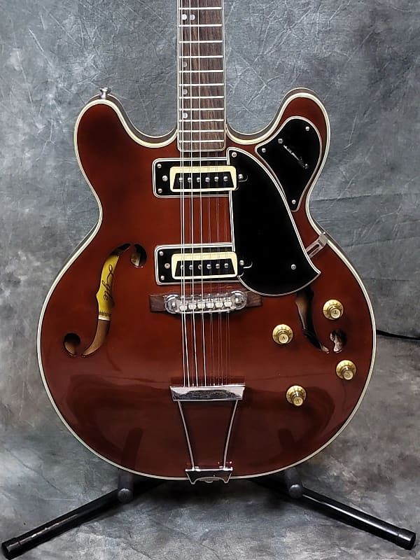 EXC+ 1970's Lyle Hollowbody 12 String Electric Guitar, Dark Reverb