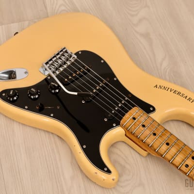 1980 Fender Stratocaster 25th Anniversary Model Vintage Guitar Pearl White w/ Case image 8