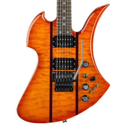 BC Rich Guitars Mockingbird Legacy ST Electric Guitar with Floyd Rose, Case, Strap, and Stand, Honey Burst image 3