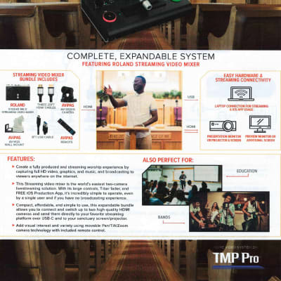 Roland PTZ-1G-V02 Single PTZ Camera & Mixer Video Streaming Bundled Solution Grey V-02HD AV-2020G image 11