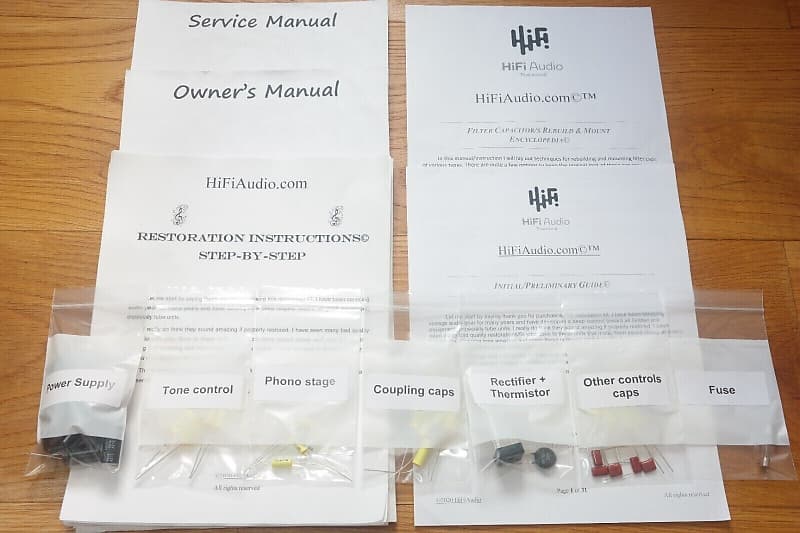 Scott 299D restoration kit filter capacitor repair rebuild fix  			