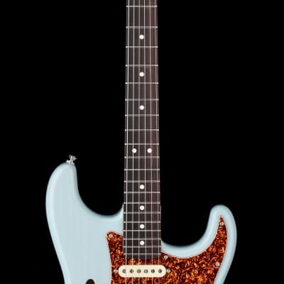 Fender Limited Edition American Professional II Stratocaster Thinline - Transparent Daphne Blue #08383 image 5