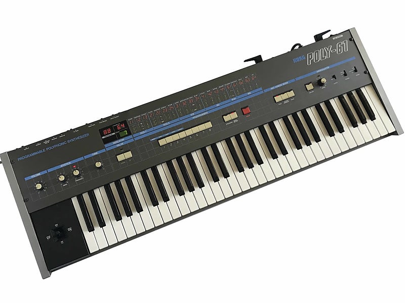 1982 Korg Poly-61 Vintage Analog Synthesizer Works Good! image 1