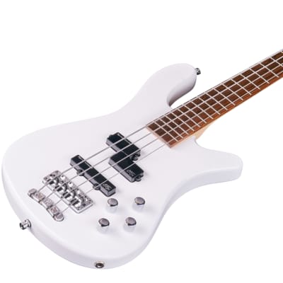 Warwick RockBass Streamer LX-4 String Electric Bass - Solid White High Polish image 4