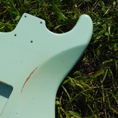 4lbs 4oz BloomDoom Nitro Lacquer Aged Relic Surf Green S-Style Vintage Custom Guitar Body image 16