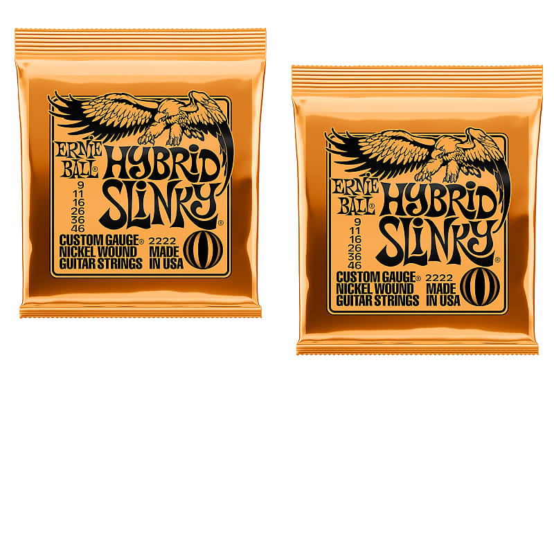 Ernie Ball Hybrid Slinky Nickel Wound Electric Guitar Strings 3 Pack - 9-46  Gauge