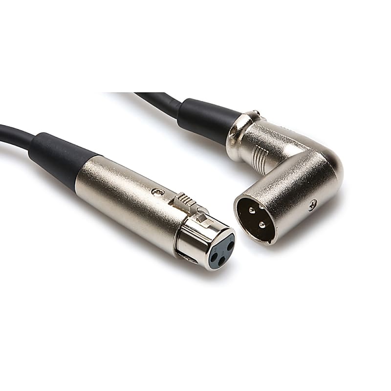 Hosa XRR-103 Balanced Interconnect Cable XLR3F to Right-Angle XLR3M - 3 ft image 1
