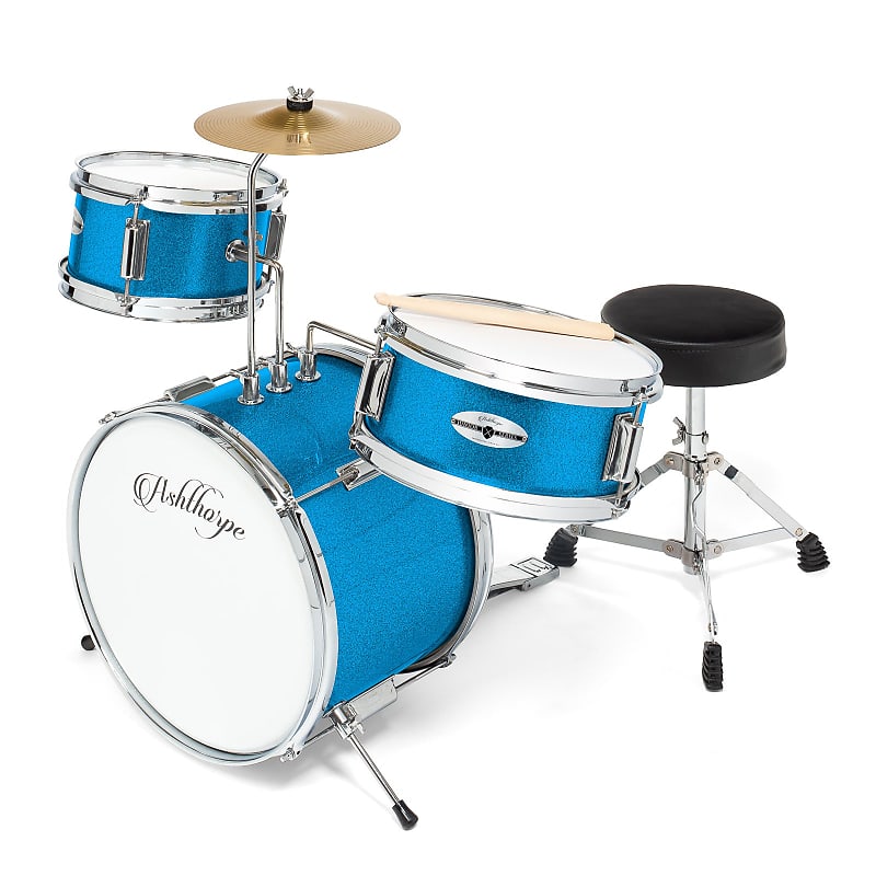 3Piece Beginner Drum Set with Brass Cymbals Reverb