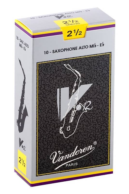 10-Pack of Vandoren 2.5 Alto Saxophone V12 Reeds image 1