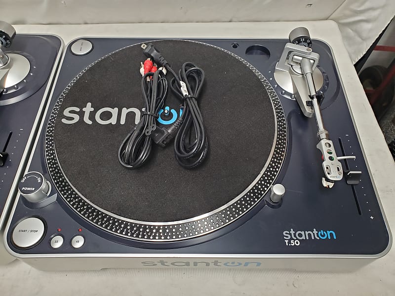 STANTON T-50 BELT DRIVE DJ TURNTABLES SOLD AS A PAIR WITH