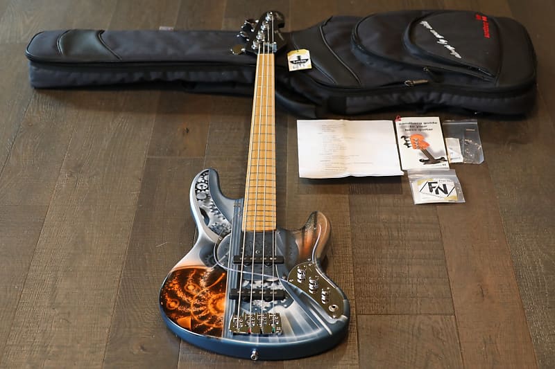 Sandberg California II Passive 4-String Bass Blue Industrial Design + OGB image 1