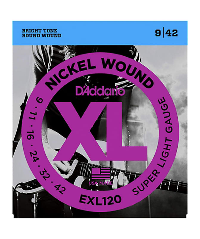 D'Addario EXL120 Nickel Wound Super Light 9-42 image 1