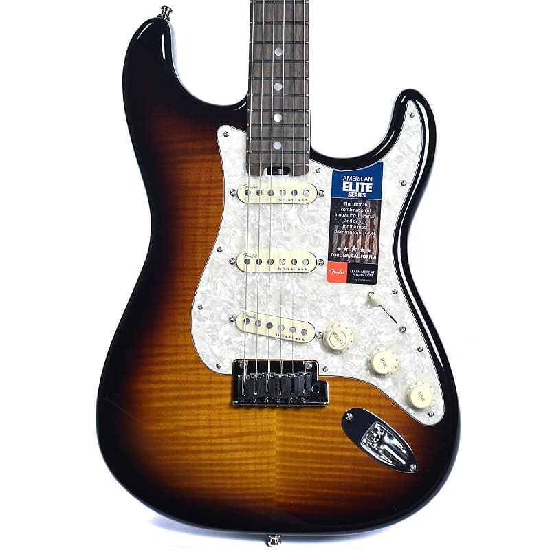 ギター Fender USA American Elite stratocaster Fender American Elite Stratocaster Olympic Pearl Rosewood
