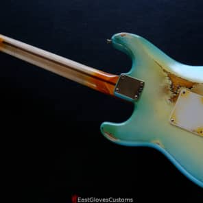 Fender Stratocaster Blue Sky Burst Aged Heavy Relic Rare image 13