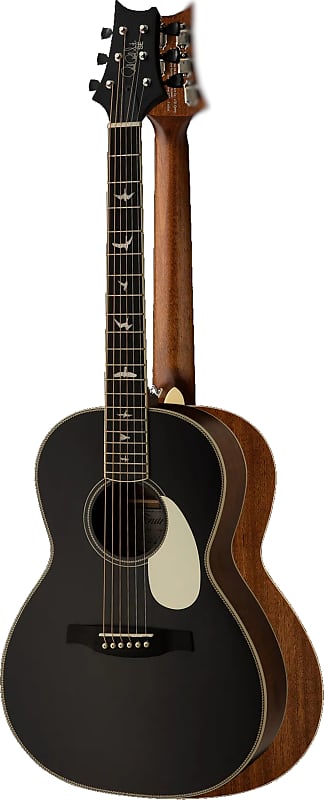 PRS SE P20E Acoustic-Electric Parlor Guitar, Satin Black Top w/ Gig Bag image 1