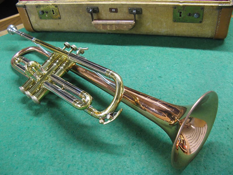 Harry Pedler & Sons American Triumph Trumpet 1950's with Rare Copper Bell - Case & Bach 7C MP image 1